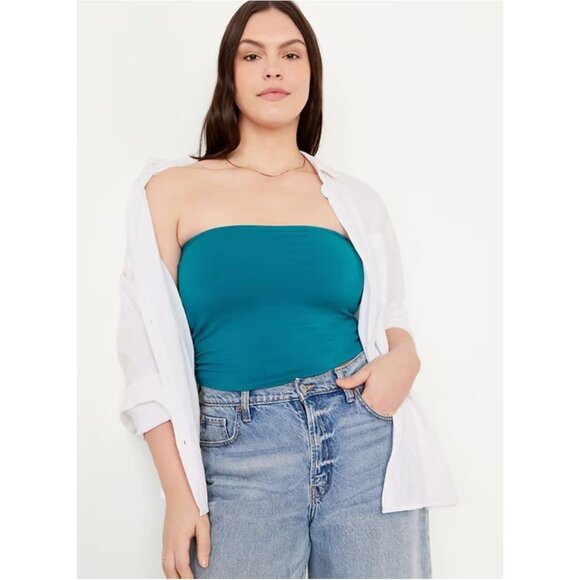 Old Navy Double-Layer Tube Tank Top Women's Size XXL Fermented Jade New with Tag - Picture 1 of 6